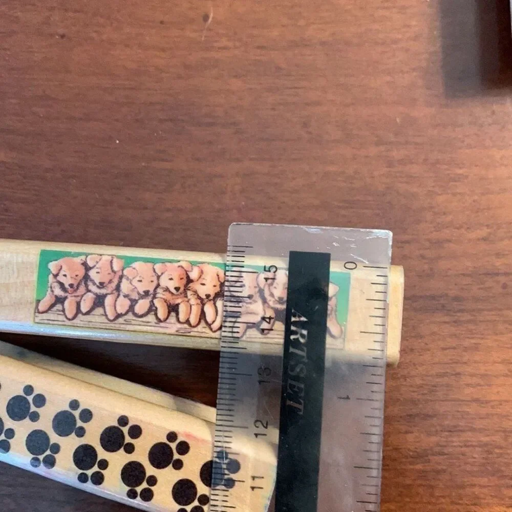 Lot of Rubber Stamp Wooden Mount Animal Collection